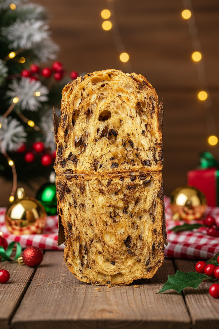 Panettone al cioccolato e caramello 500gr.